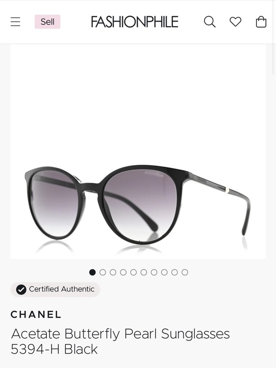 CHANEL Accessories - Chanel Acetate Butterfly Pearl Sunglasses Women OS Black Excellent